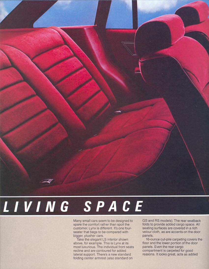 1983 Mercury Lynx Brochure Page 3